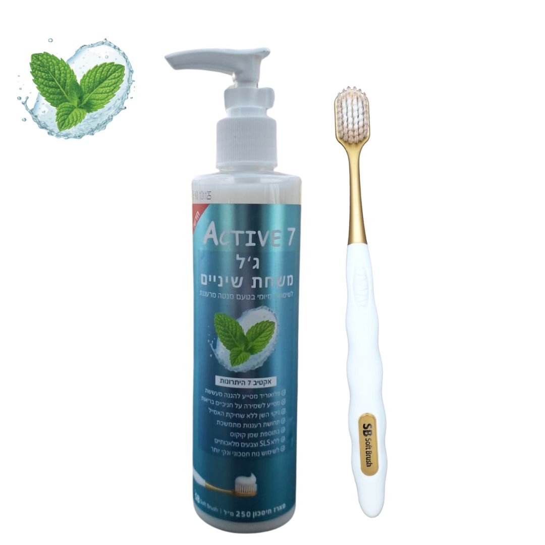 ג'ל משחת שיניים Active 7 בטעם מנטה מרעננת 250 מ"ל