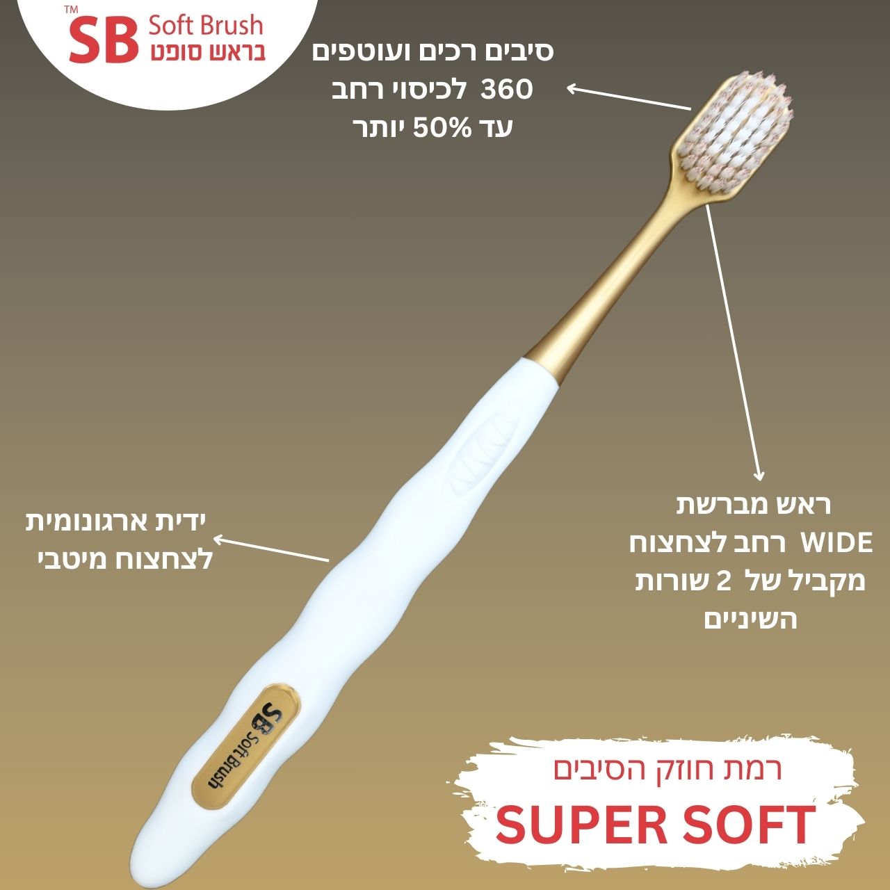 מברשת שיניים סיבים עוטפים 360 - מארז 6 יח' -