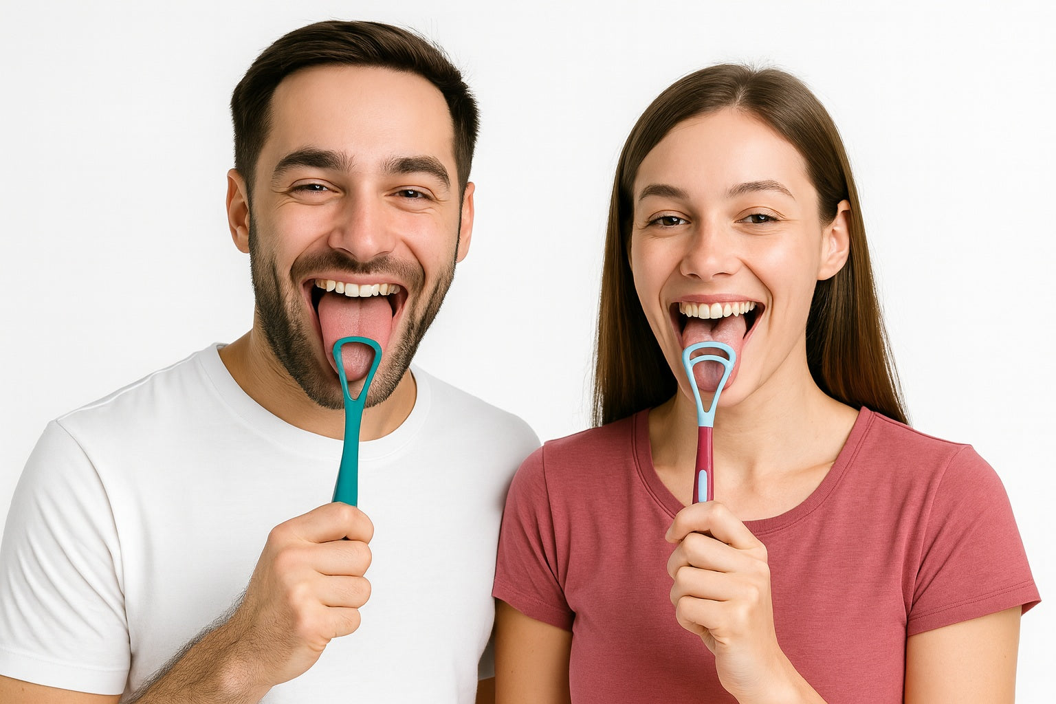 זוג מנקה לשון DUAL ACTION גמיש ורך דו צדדי