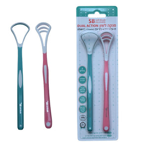 זוג מנקה לשון DUAL ACTION גמיש ורך דו צדדי