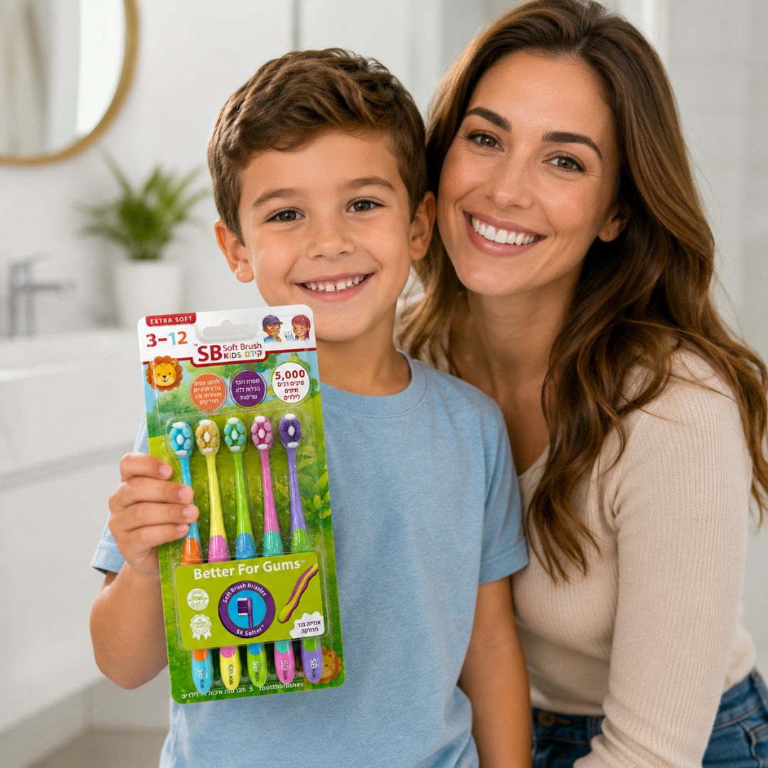 מברשת שיניים רכה לילדים 5000 סיבים מארז חיסכון 5 יח'